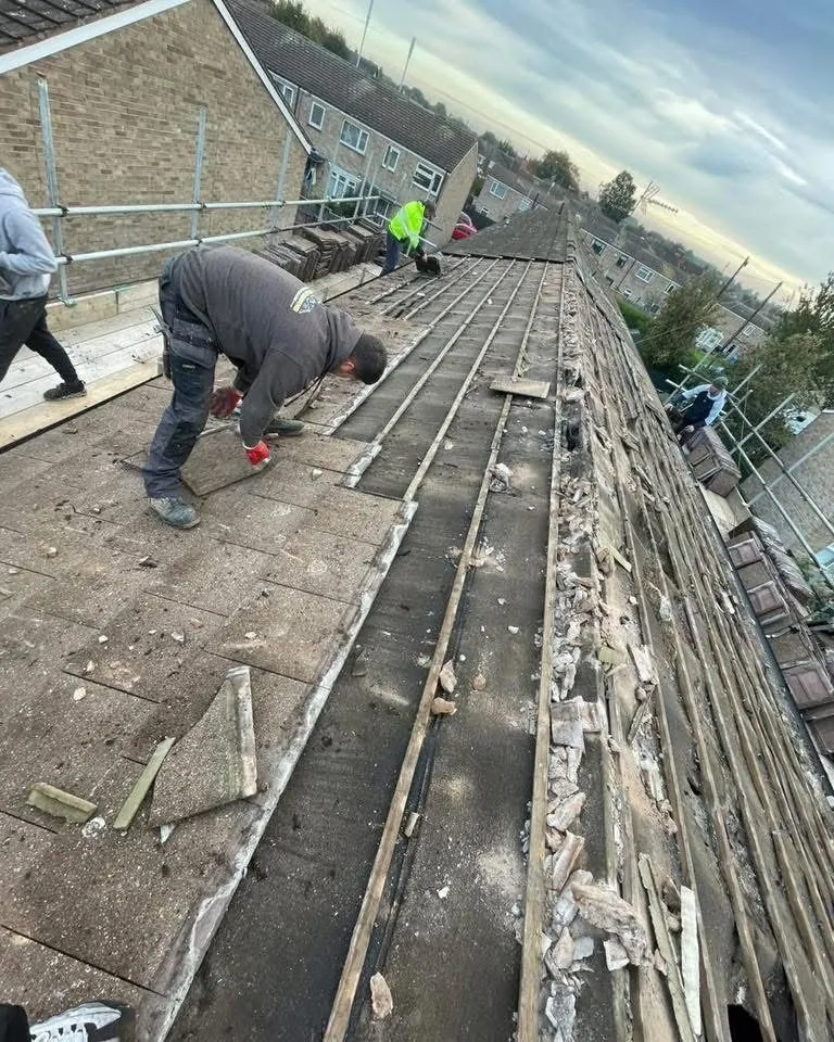 Roof strip and re-felt in progress in Penzance